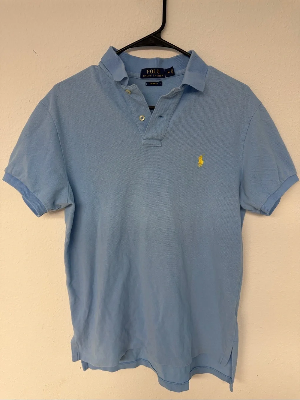 Ralph Lauren Men’s Light Blue Polo with Yellow Pony